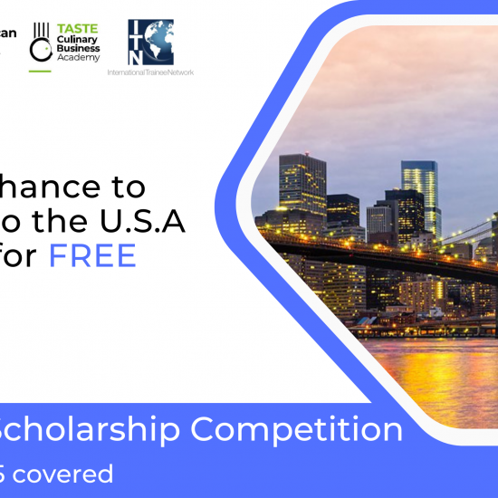 Photo f New York. Description of the cost covered by the ITN Scholarship Competition and the chance to got the USA for free.